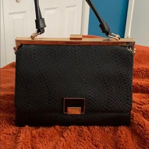 Dune London Black snakeskin print handbag